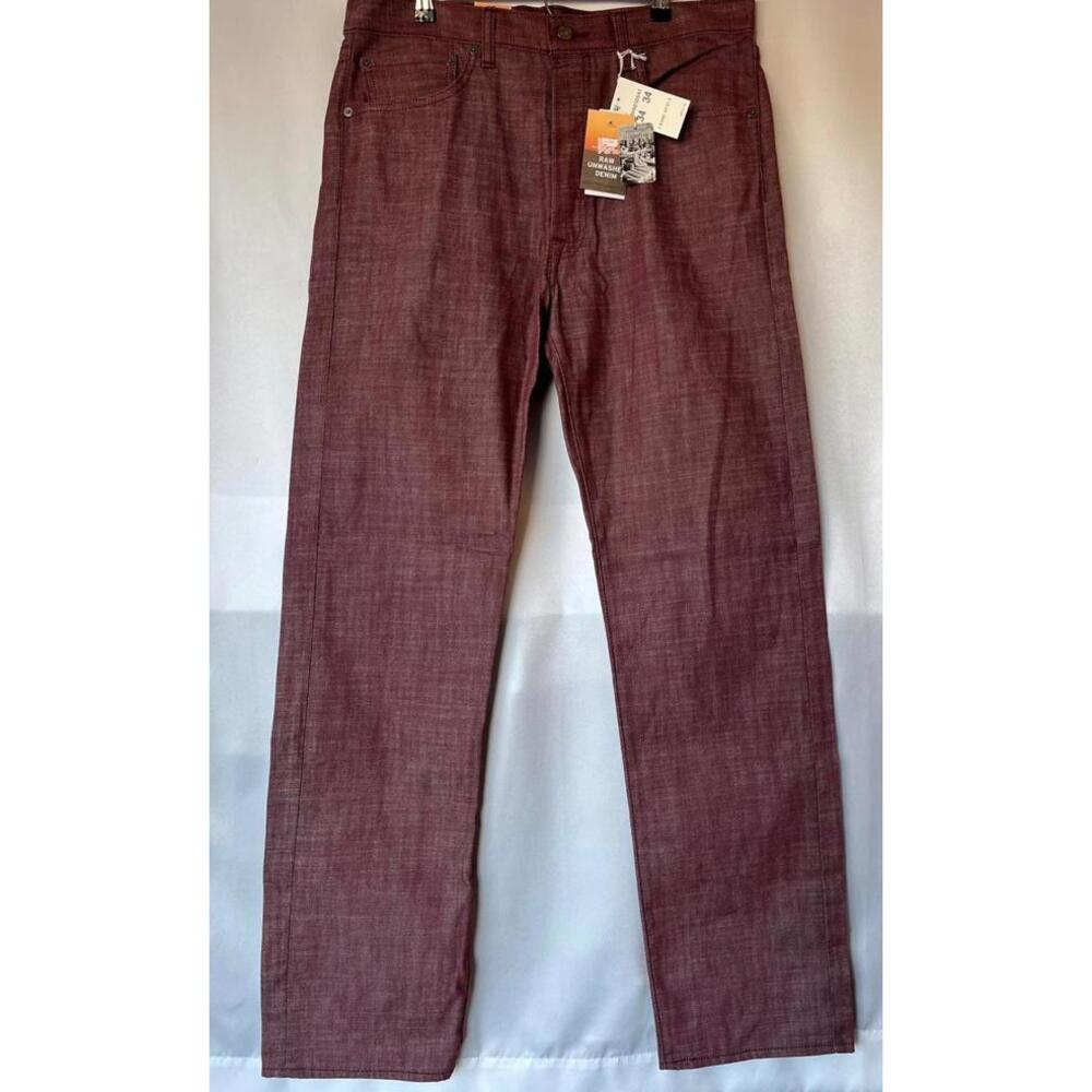 Levi's 501 Original Fit Straight Leg Button-Fly Jeans - Raw Unwashed Denim 34x34 - Picture 2 of 9